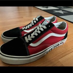 Red and black vans